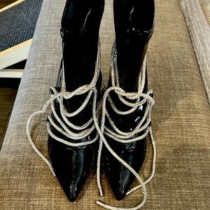 Azalea Wang boots with Diamond tie up